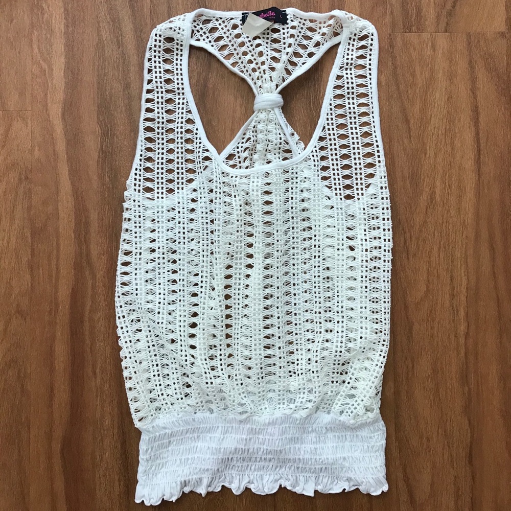 Macrame Style Razorback Tank Top